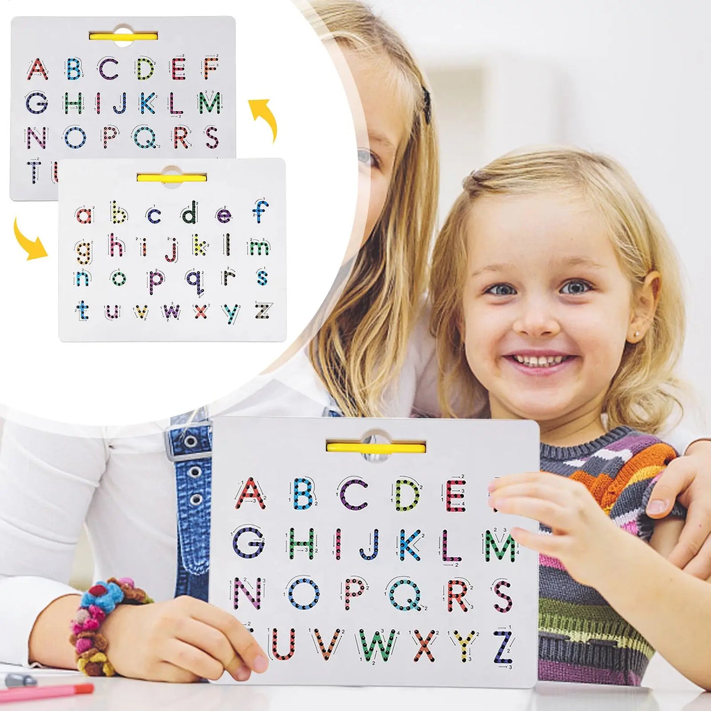 2-in-1 Kids Magnetic Alphabet Tracing Board | Educational Toy