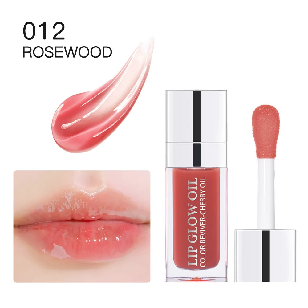 1Piece Moisturizing Lip Glow Oil Crystal Jelly Lip Oil Plumping Lip Gloss Sexy Lip Plumper Glaze Tinted Makeup Gift 10 Color Peaceful Pleasures Health and Wellness 012