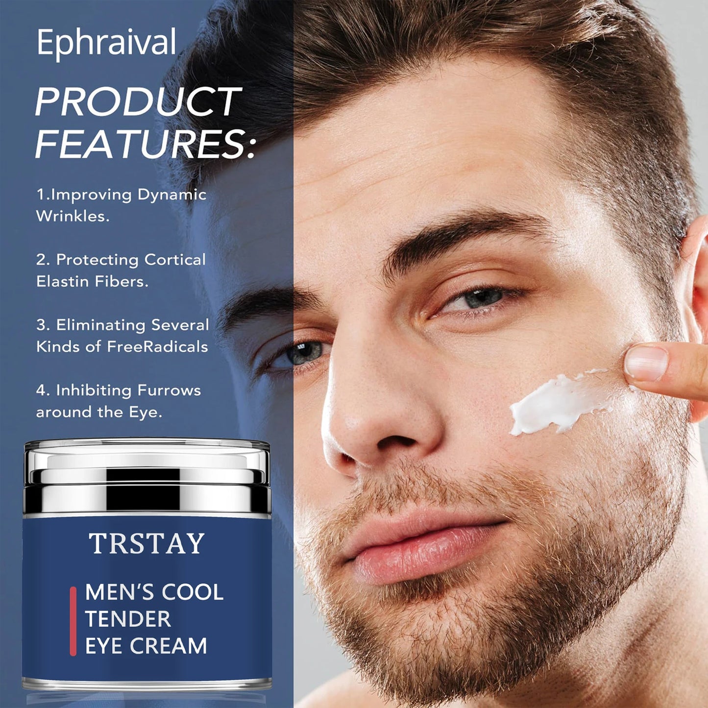 Men's Eye Cream, Eye Cream for Dark Circles and Puffiness, Anti-aging Caffeine Eye Cream for Men, Peaceful Pleasures Health and Wellness
