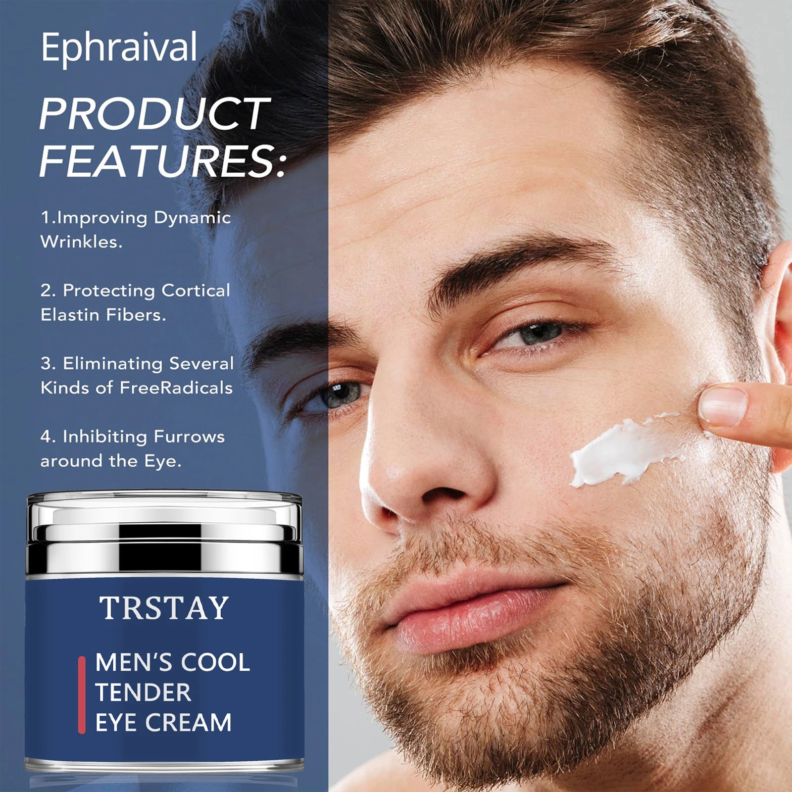 Men's Eye Cream, Eye Cream for Dark Circles and Puffiness, Anti-aging Caffeine Eye Cream for Men, Peaceful Pleasures Health and Wellness