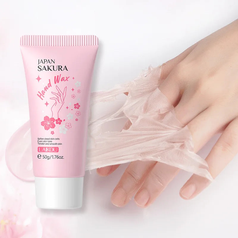 LAIKOU Sakura Hand Wax Mask – Moisturizing Exfoliating Scrub