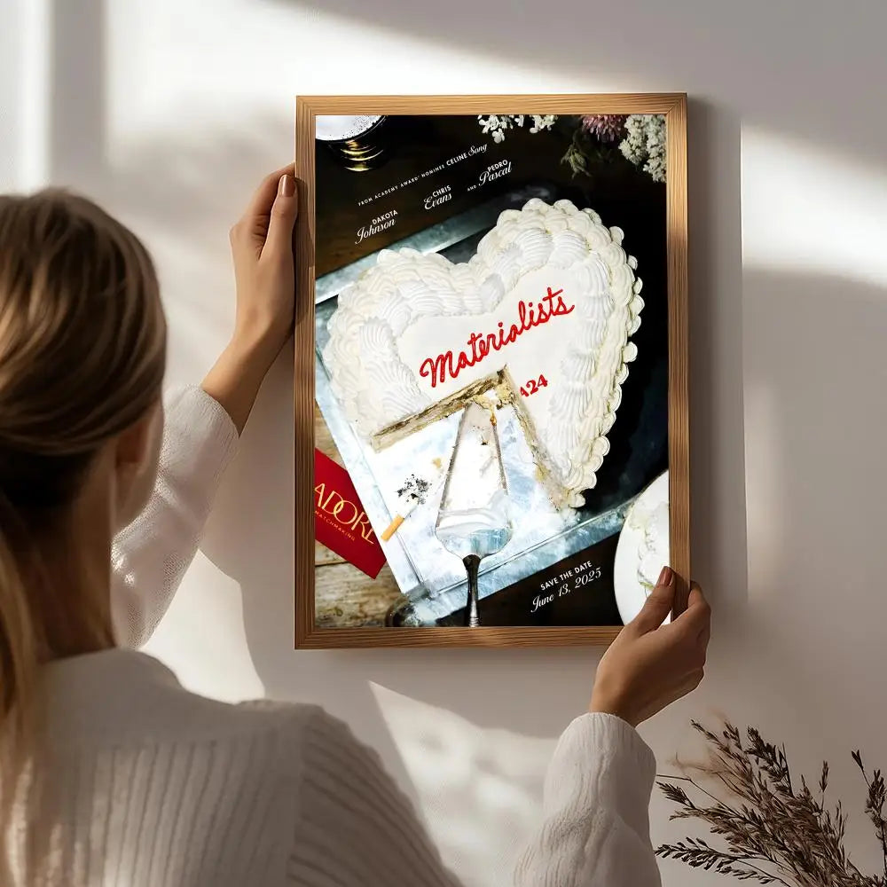 Movie M-Materialists Poster HD Self Adhesive Waterproof Wall Art Ideal for Home Office Dorm Bedroom Great Gift Peaceful Pleasures Health and Wellness White8 50X70cmNoframe
