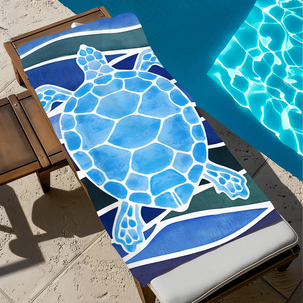 Sea Turtle Quick-Dry Beach Towel | Soft Pool & Travel Towel Quick-Dry Beach Towel Peaceful Pleasures Health and Wellness z8 STJ40x70CM
