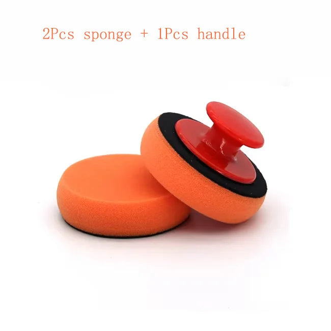 Car Waxing Sponge with Handle – Interior Leather Polish Tool