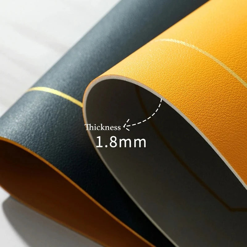 Faux Leather Placemats Double-Sided Color Oval Design Home Decor Kitchen Dining Table Placemats Heat Resistant pad Peaceful Pleasures Health and Wellness