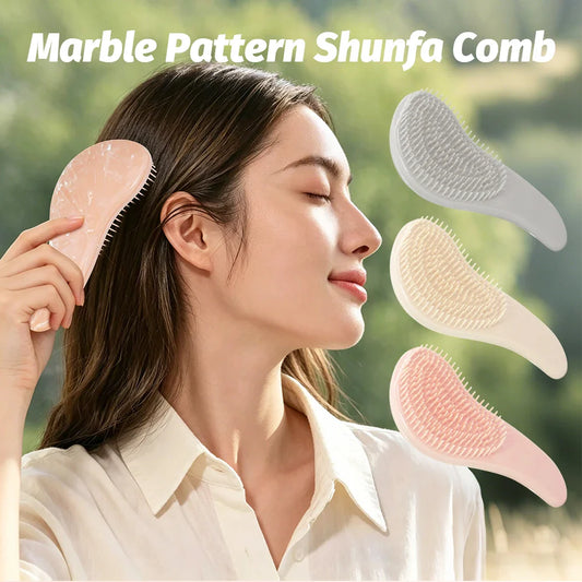 Marble Hair Comb – Dry & Wet Dual-Use Styling Tool Hair Styling Comb Oasis Select