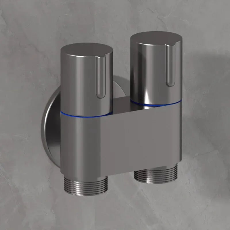 Wall-Mounted Bidet Sprayer | Double Outlet Angle Valve