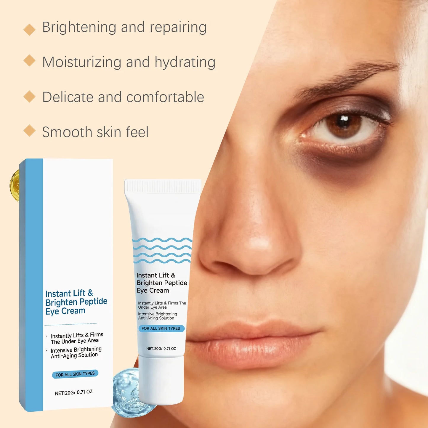 Peptide Eye Cream – Dark Circles, Puffiness & Anti-Aging
