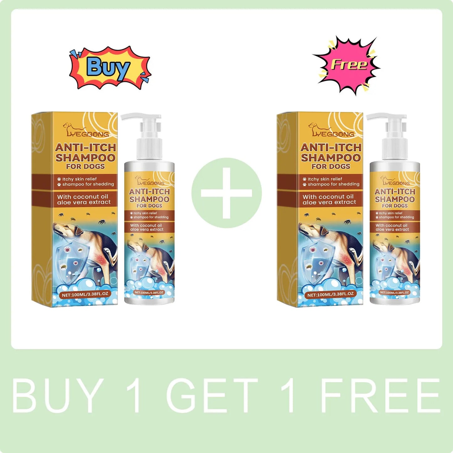 Dog Shampoo Conditioner Moisturizing for Sensitive Skin PH Balanced Anti Itching Flea Killer Dirt Mite Removal Pet Cleaning Foam Peaceful Pleasures Health and Wellness Buy 1 Get 1 Free