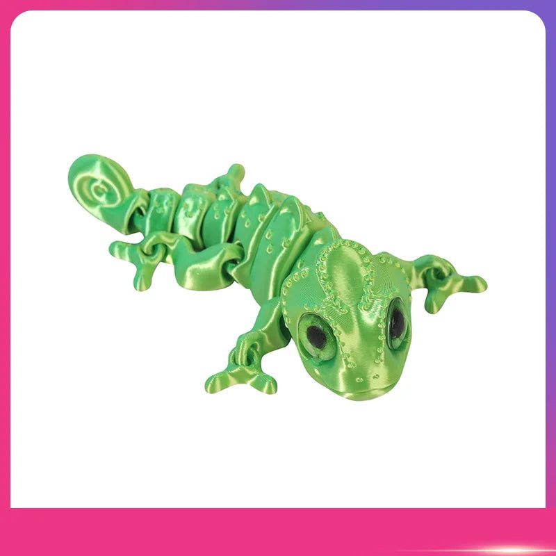 3D Printed Articulated Chameleon Figure | Movable Joints Toy