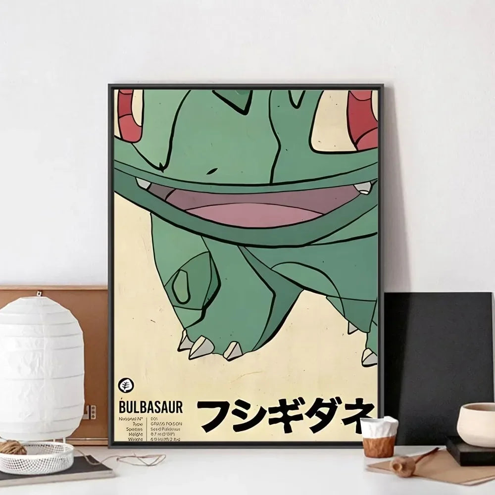 Japanese Anime Pokemon Gengar Canvas Poster - Retro Minimalist Wall Art for Bedroom, Living Room Decor Peaceful Pleasures Health and Wellness 5 35x45cm