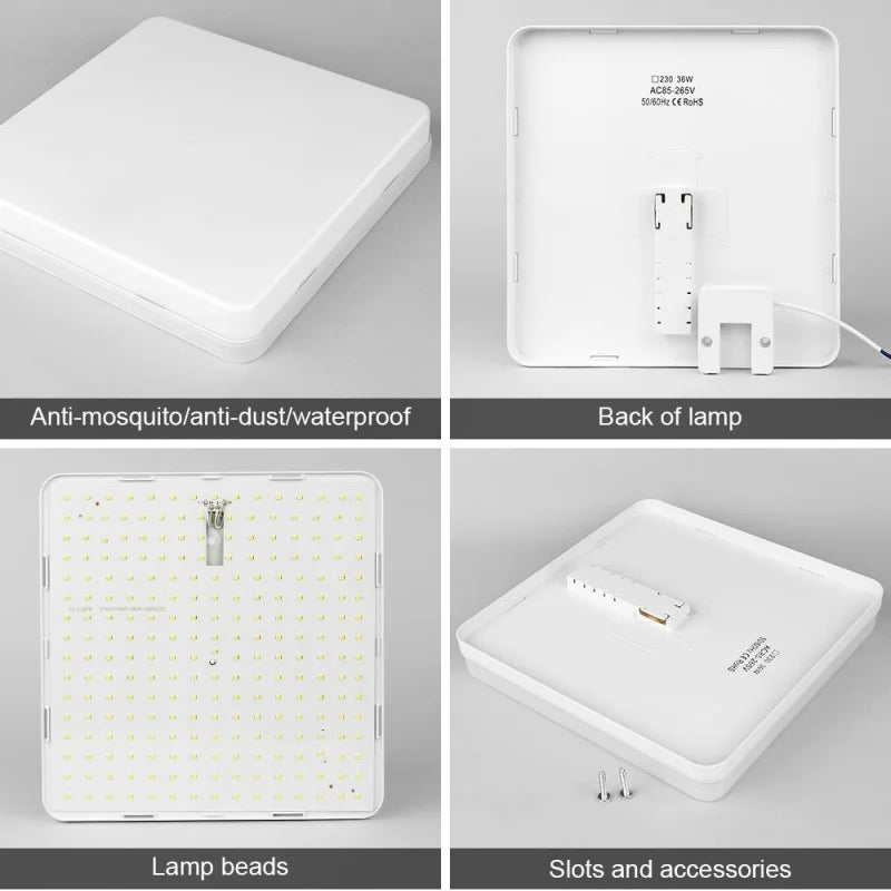 RUNTOIN Ultra-Thin LED Ceiling Panel Light 18W–48W Modern