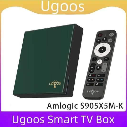 UGOOS SK4 Pro Android 14 Smart TV BOX Amlogic S905X5M-K BT5.4 LPDDR4 4G 64G AI-SR AV1 HDR Set Top Box Support Dolby Dolby Audio Peaceful Pleasures Health and Wellness