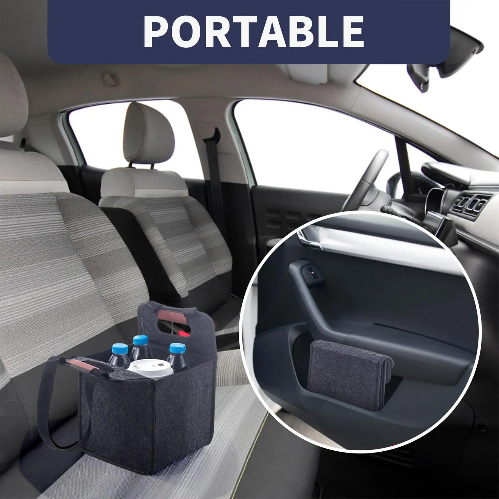 Reusable Drink Cup Carrier, Foldable Tote Bag With Handles for Daily Commute Car Picnic Cruise Party Grocery Outdoor Travel Peaceful Pleasures Health and Wellness
