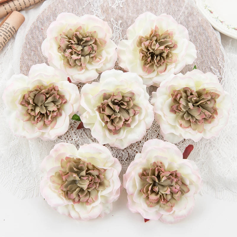 Silk Artificial Peony Dahlia Flower Heads 10cm – 5 or 10pcs