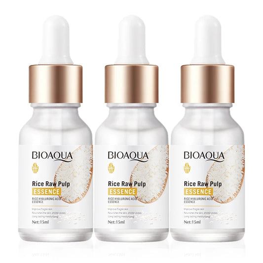 BIOAQUA Rice Raw Pulp Serum – Hyaluronic Acid Anti-Aging Face Serum Peaceful Pleasures Health and Wellness 3pcs