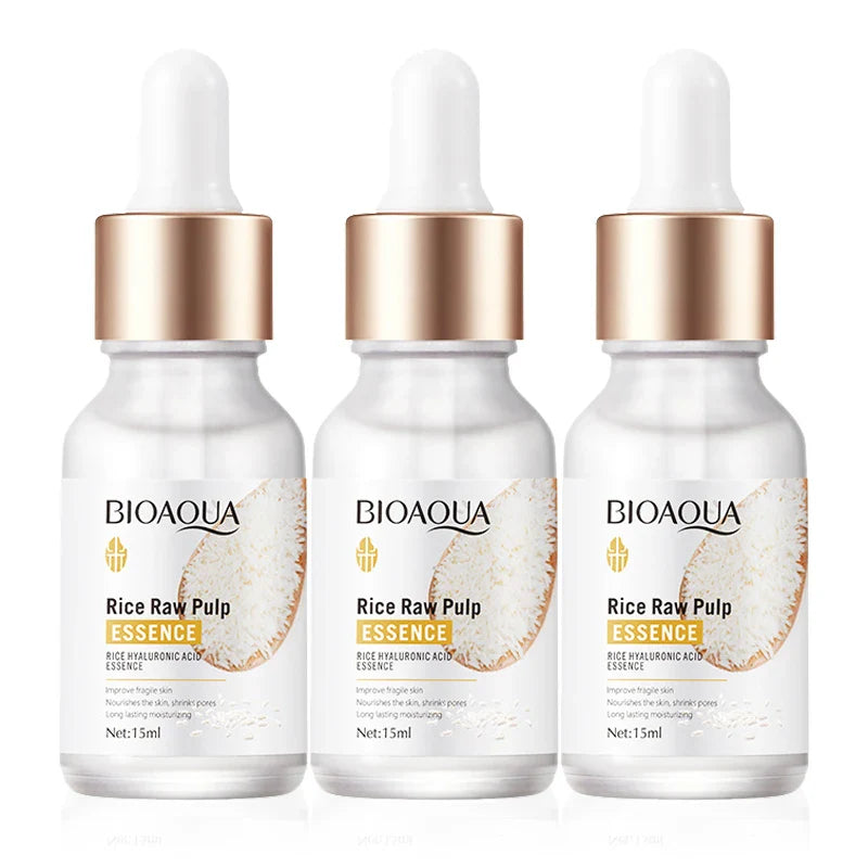 BIOAQUA Rice Raw Pulp Face Serum – Hyaluronic Acid Anti-Aging