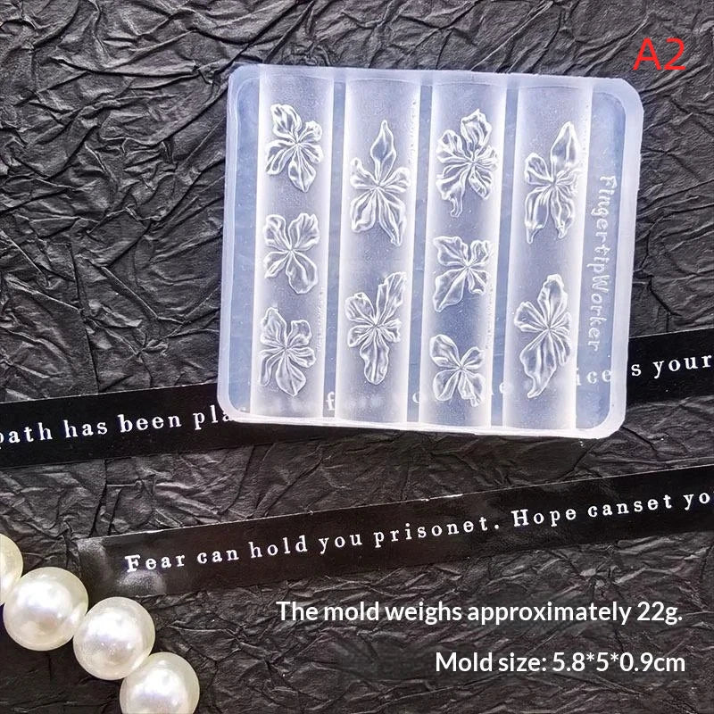 3D Flower Silicone Nail Mold | DIY Resin Casting Nail Art