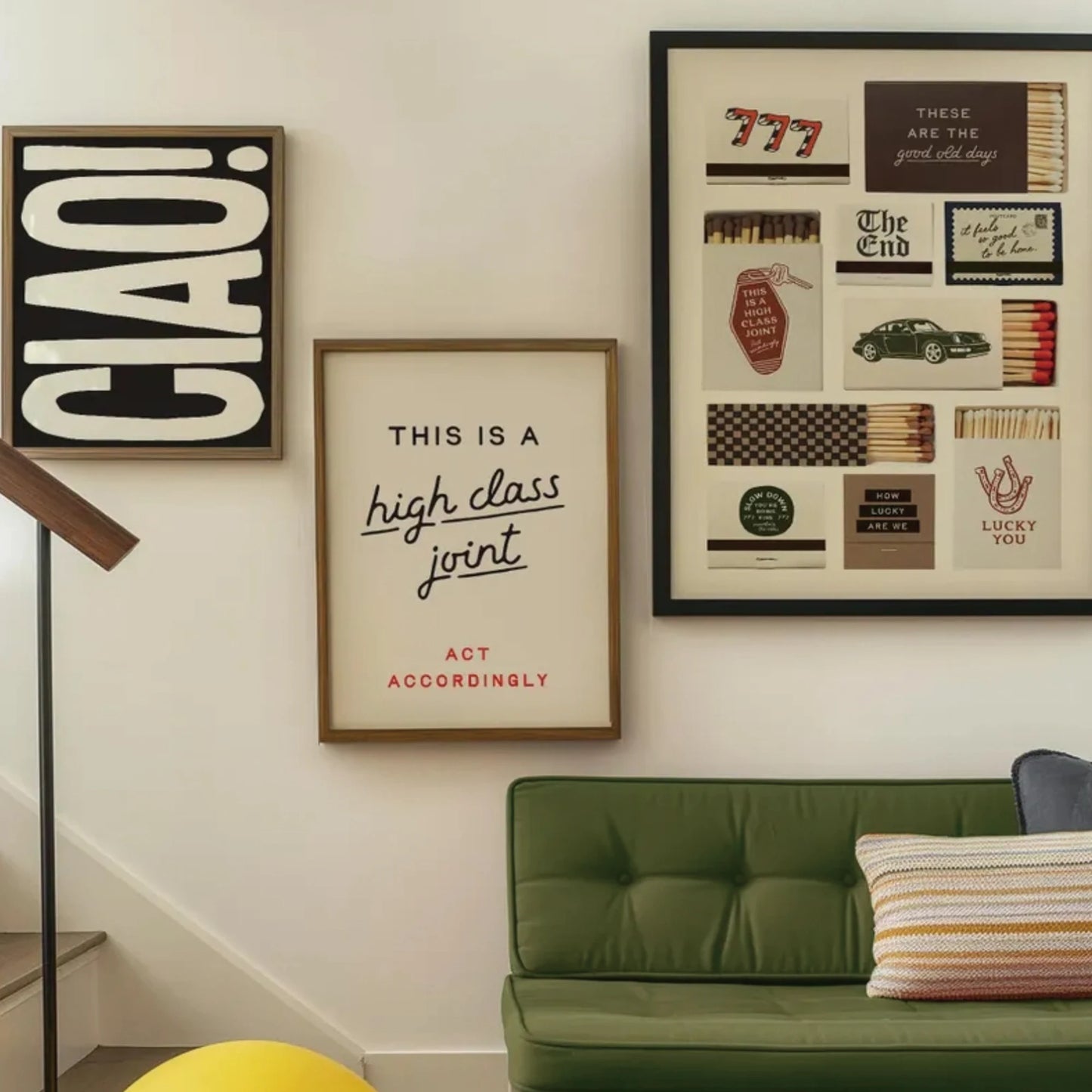Retro Matchbox "High Class Joint" Canvas Wall Art Print
