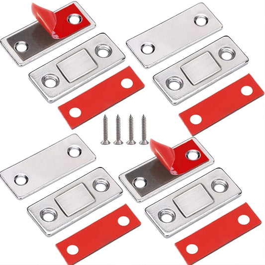 Ultra-Thin Magnetic Cabinet Latches – 4 Pack Door Closers
