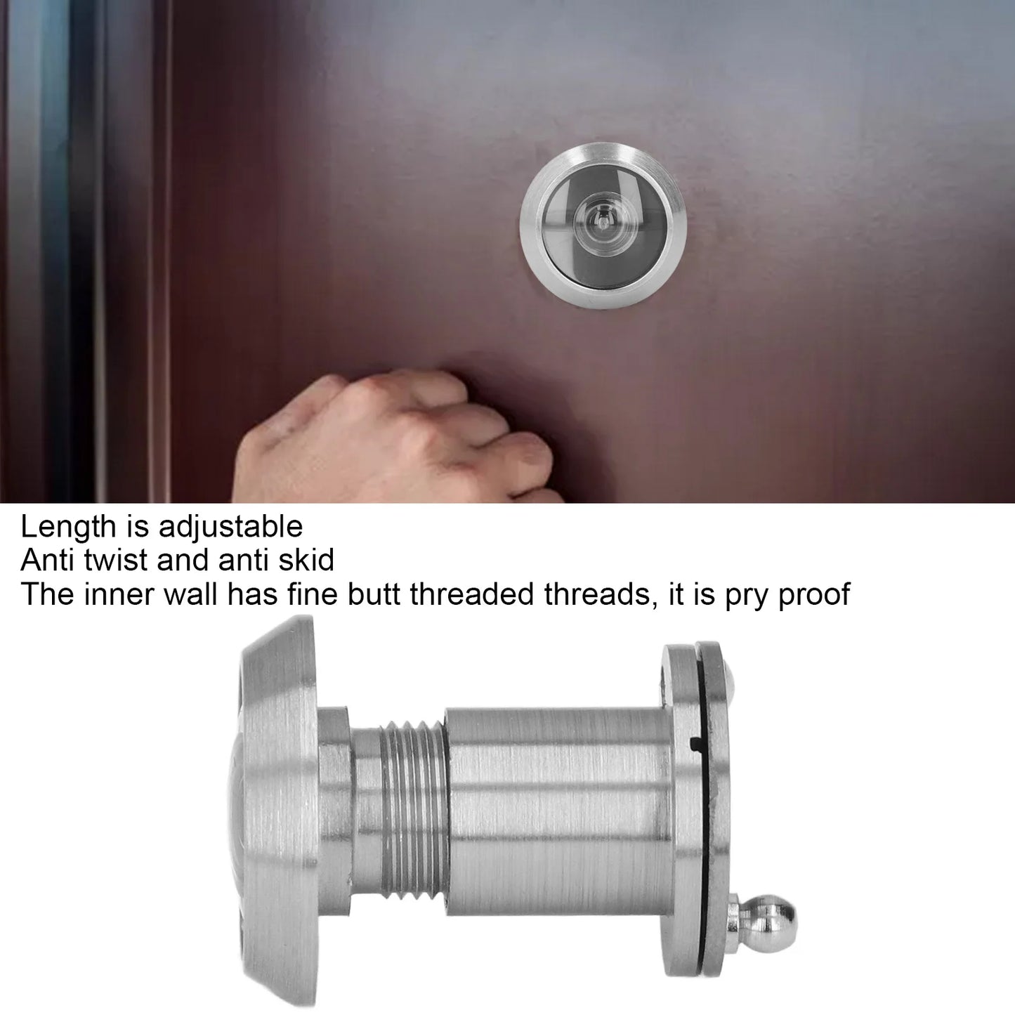 Anti Theft Door Viewer Safety Door Viewer Anti Theft Household Copper Door Viewer Peephole with Back Cover for Home Office Hotel Peaceful Pleasures Health and Wellness