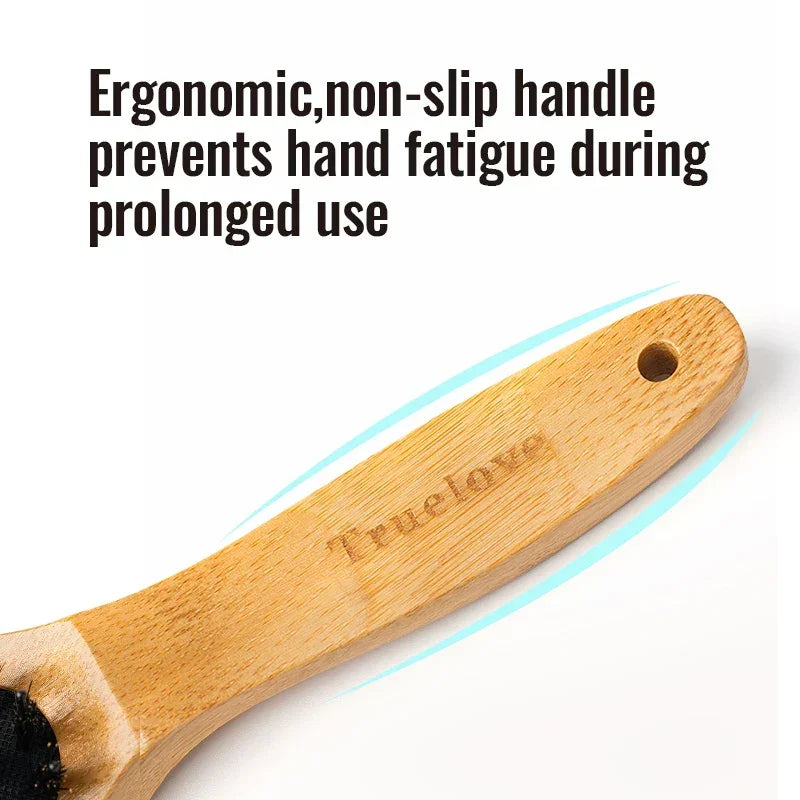 Truelove Bamboo Handle Pet Grooming Brush TLK28131 Peaceful Pleasures Health and Wellness