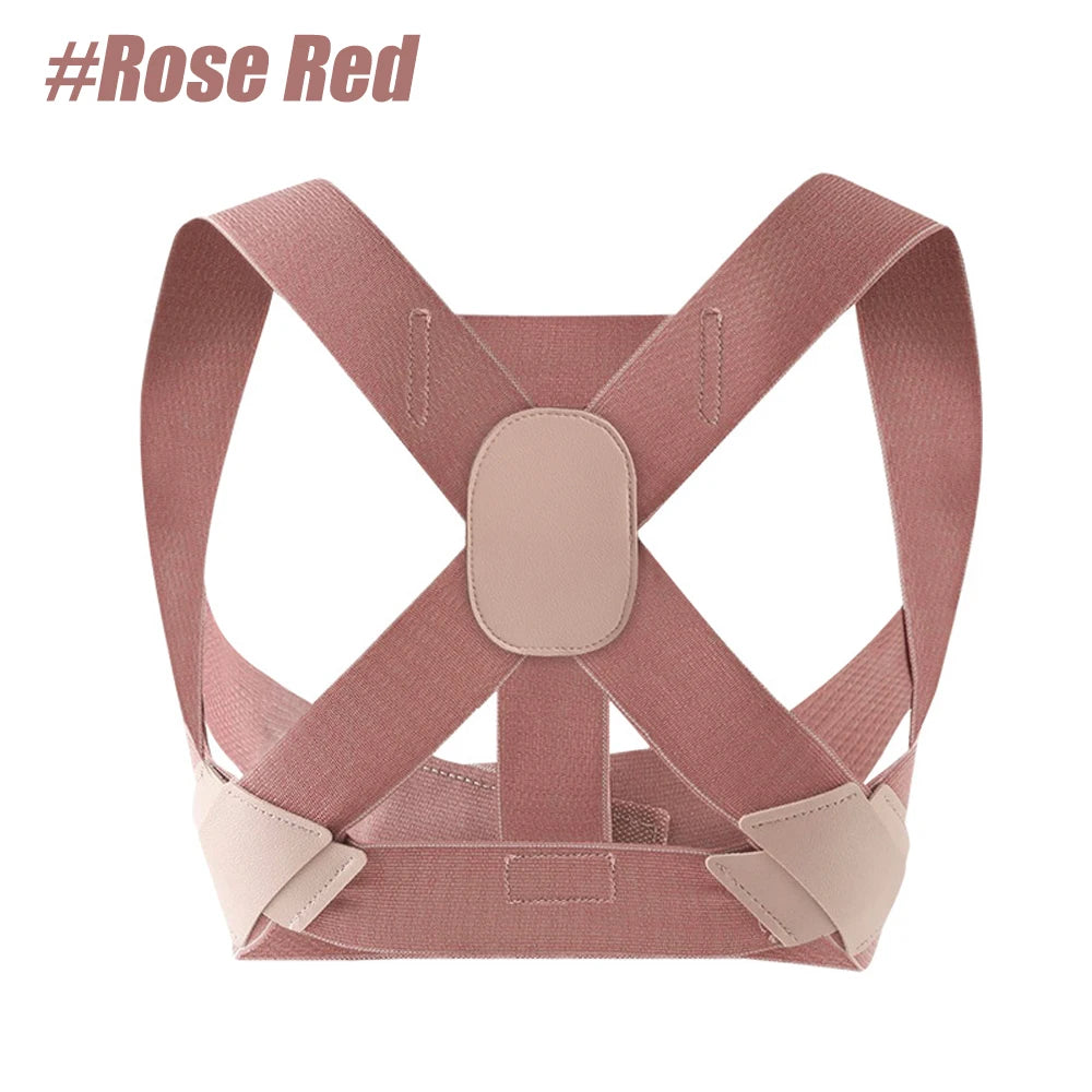 WEFITON Posture Corrector Back Brace | Shoulder & Spine Support Posture Corrector Brace Peaceful Pleasures Health and Wellness Rose Red-1PCS M