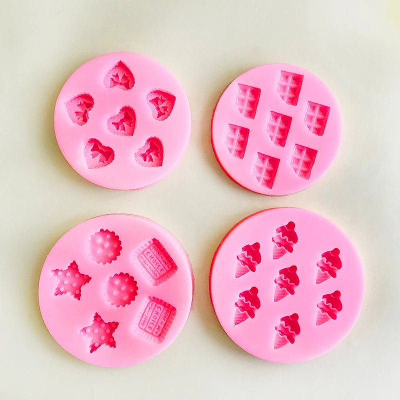 Mini Star & Heart Silicone Fondant Mold | Cake Decorating