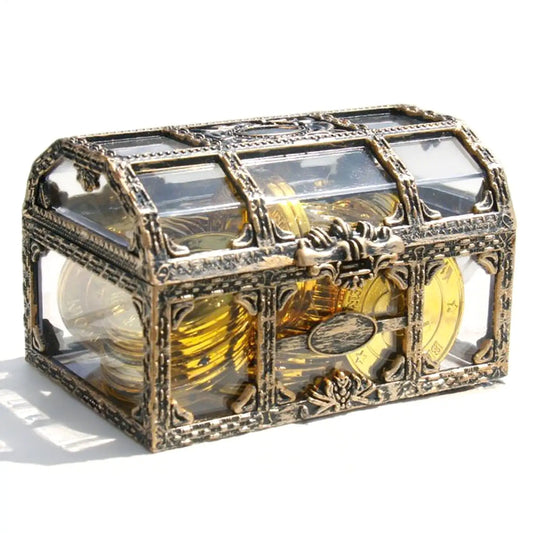 Transparent Pirate Treasure Chest Box – Jewelry & Trinket Organizer Jewelry Trinket Box Peaceful Pleasures Health and Wellness