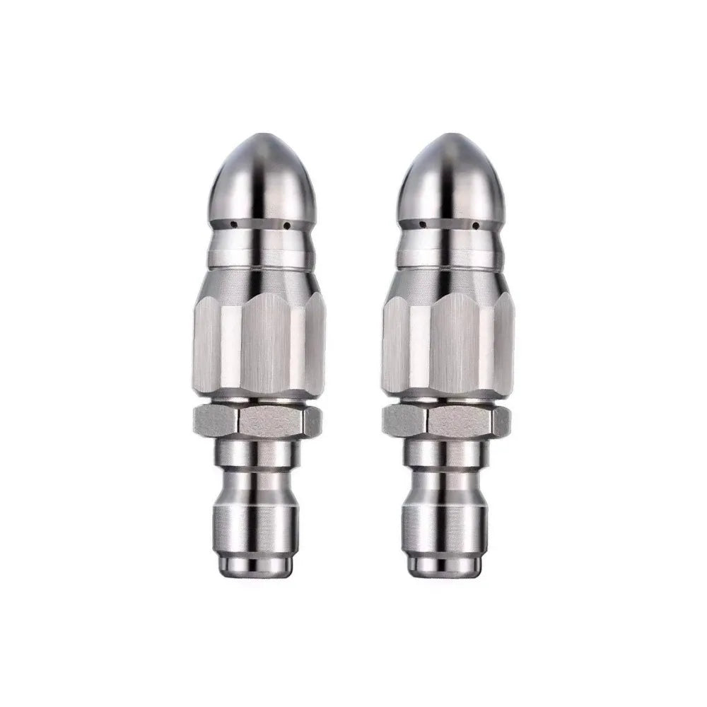 1/2pcs Sewer Jetter Nozzle Stainless Steel High Pressure Washer 1/4" Quick Connector Cleaning Sprayer Nozzle for Drain Cleaning Peaceful Pleasures Health and Wellness 2Pcs
