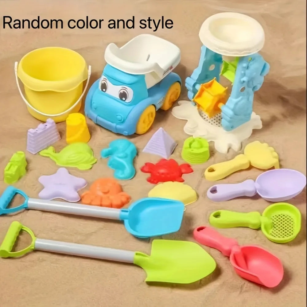 Kids Beach Sand Toys Set – Bucket, Shovel & Dinosaur Molds