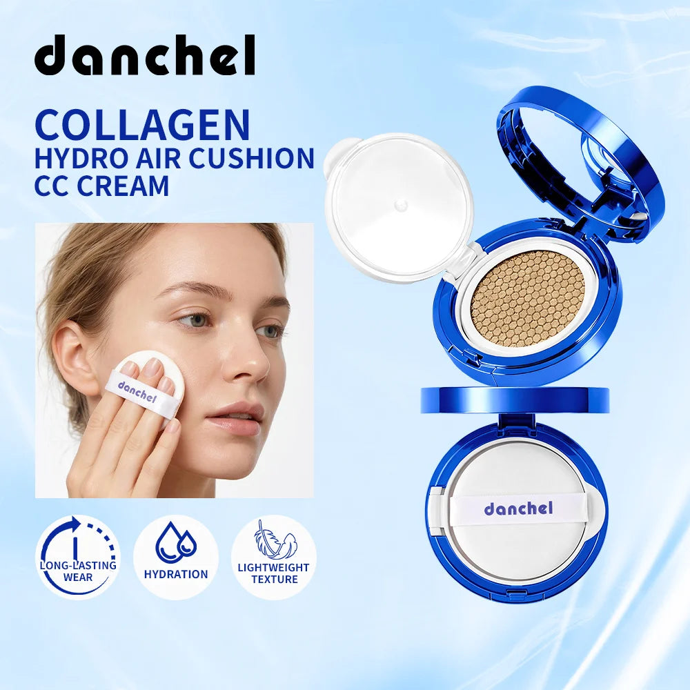 Collagen Air Cushion CC Cream Long-Lasting Hydration Conceal Acne Marks, Redness & Pores Waterproof Sweatproof Collagen CC Cream Peaceful Pleasures Health and Wellness