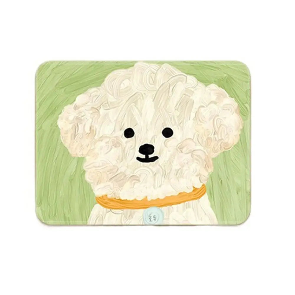 Portable Keyboard Mats Cartoon Mouse Pad Desk Mat Anti-Slip Dog Mouse Mat Cartoon Cute Keyboard Mat Office Supplies Peaceful Pleasures Health and Wellness beige dog