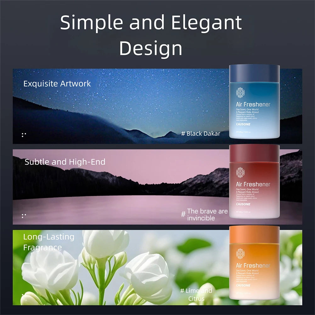 Aromatherapy Car Airs Freshener Lasting Fragrance Automotive Solid-Aromatherapy Diffuser Car Deodorizing Balm Car Accessories Peaceful Pleasures Health and Wellness