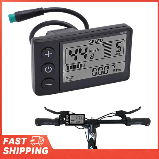 Electric Cycle S866 LCD Display Meter 24V 36V 48V Control Panel Water Peaceful Pleasures Health and Wellness