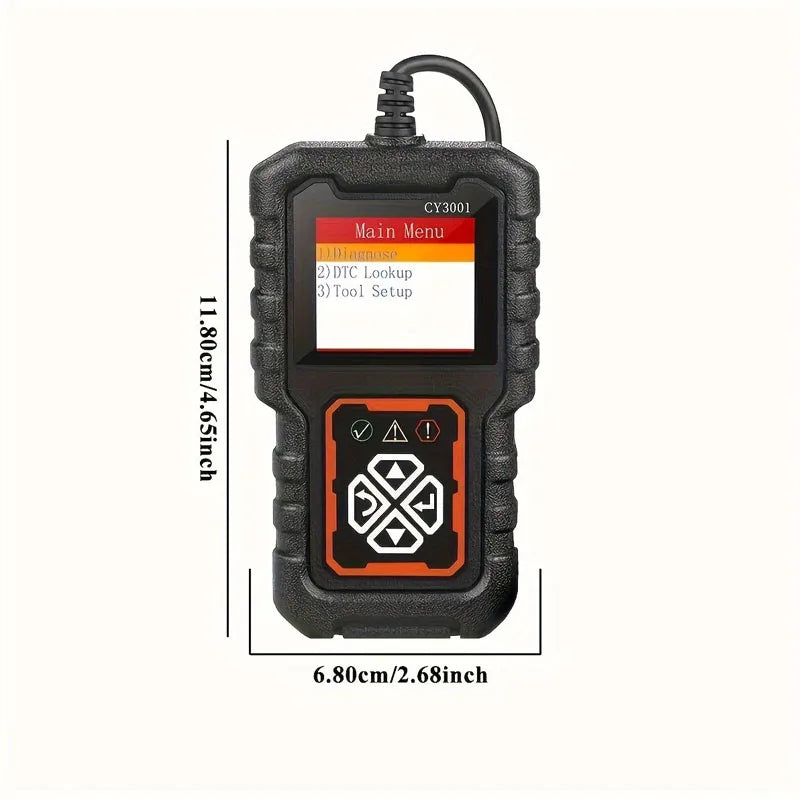 Cy3001 Universal Obd Ii Scanner for Automotive Engine Fault Codes Read and Erase Error Codes Post-1996 Vehicles（Red） Peaceful Pleasures Health and Wellness