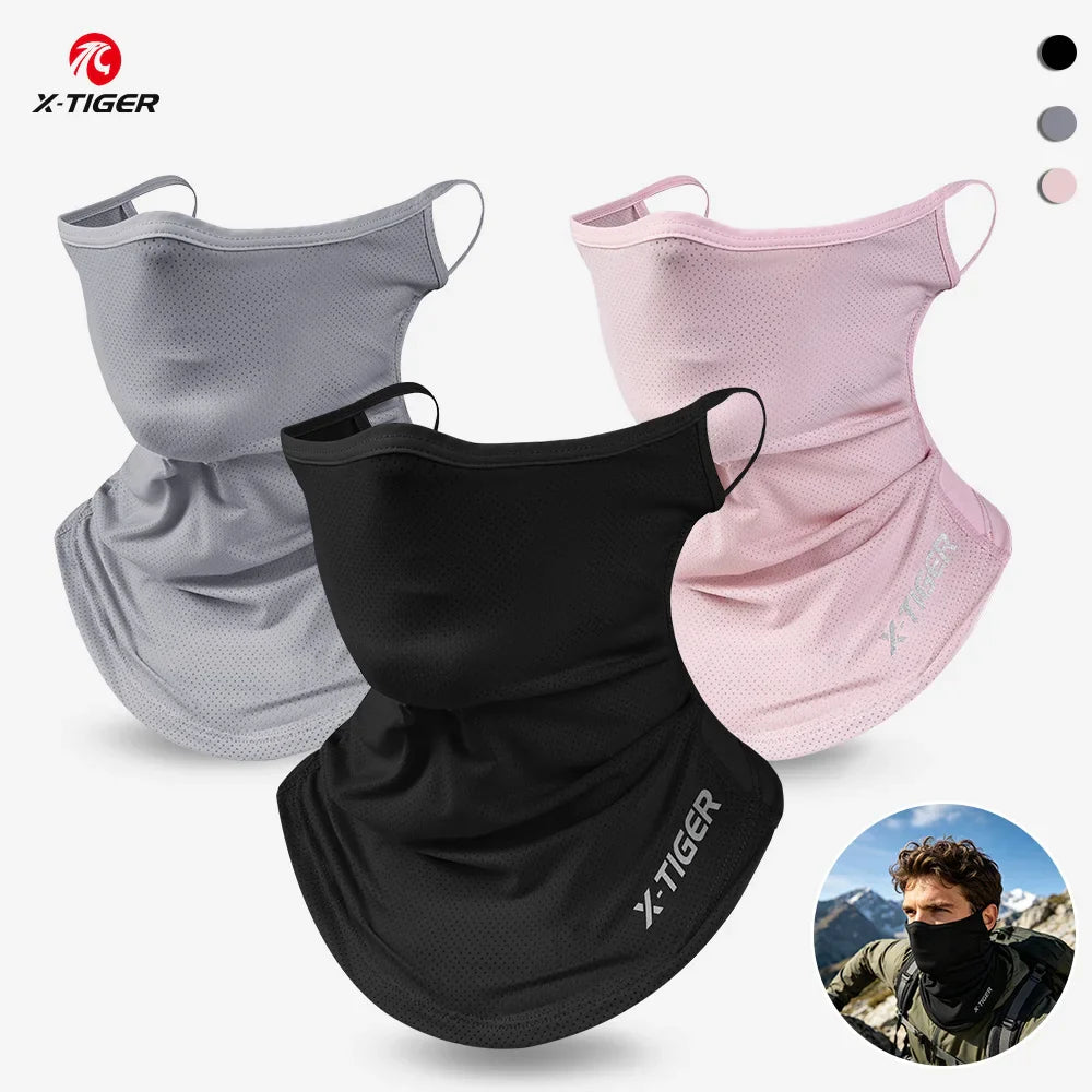 X-TIGER UPF50+ Ice Silk Cycling Face Mask | UV Neck Scarf