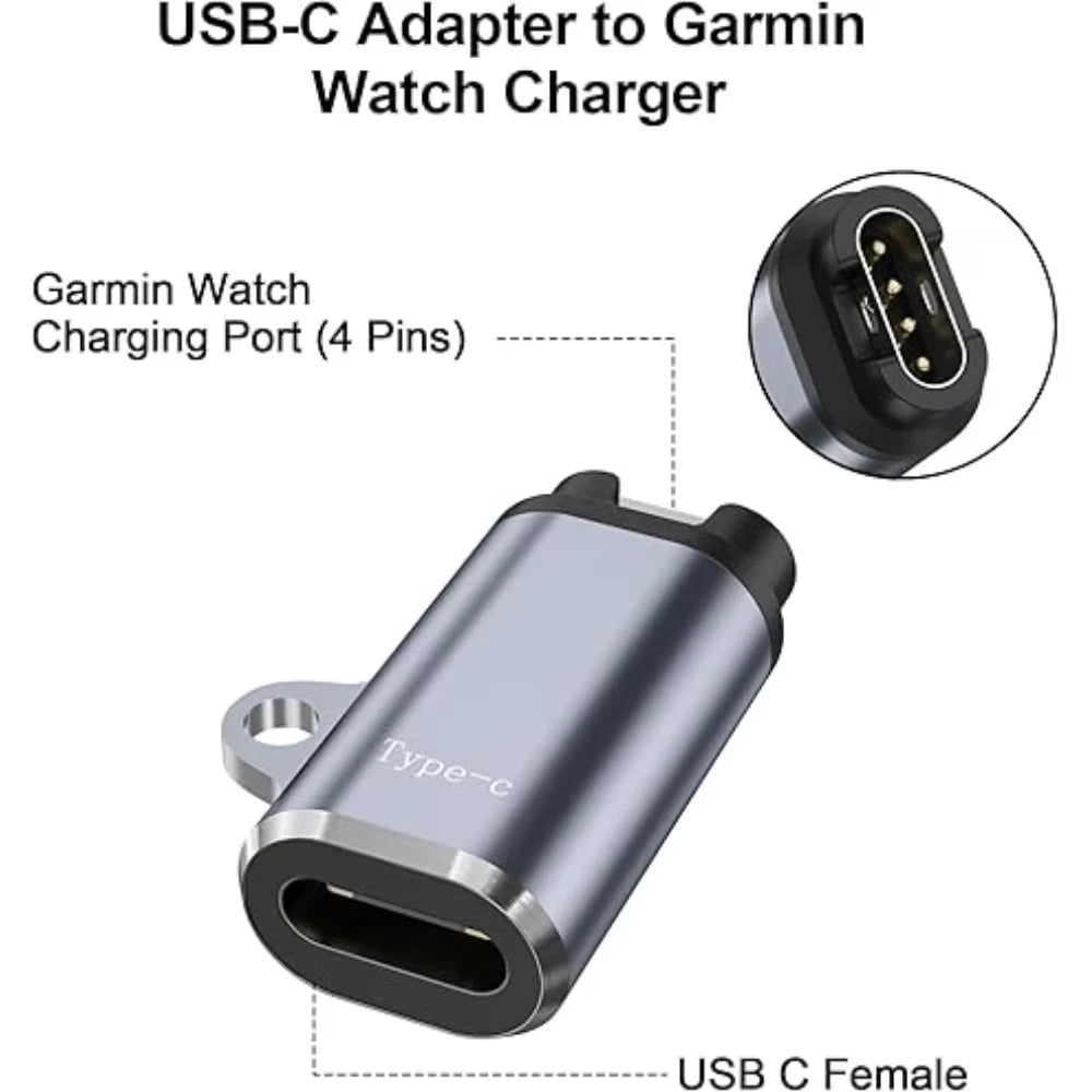 For Garmin Fenix 8 7 7S 7X 6S 6 Forerunner 955 965 USB-C/IOS Charger Smartwatch Charger Adapter Garmin Charging Cable Adapter ﻿ Peaceful Pleasures Health and Wellness