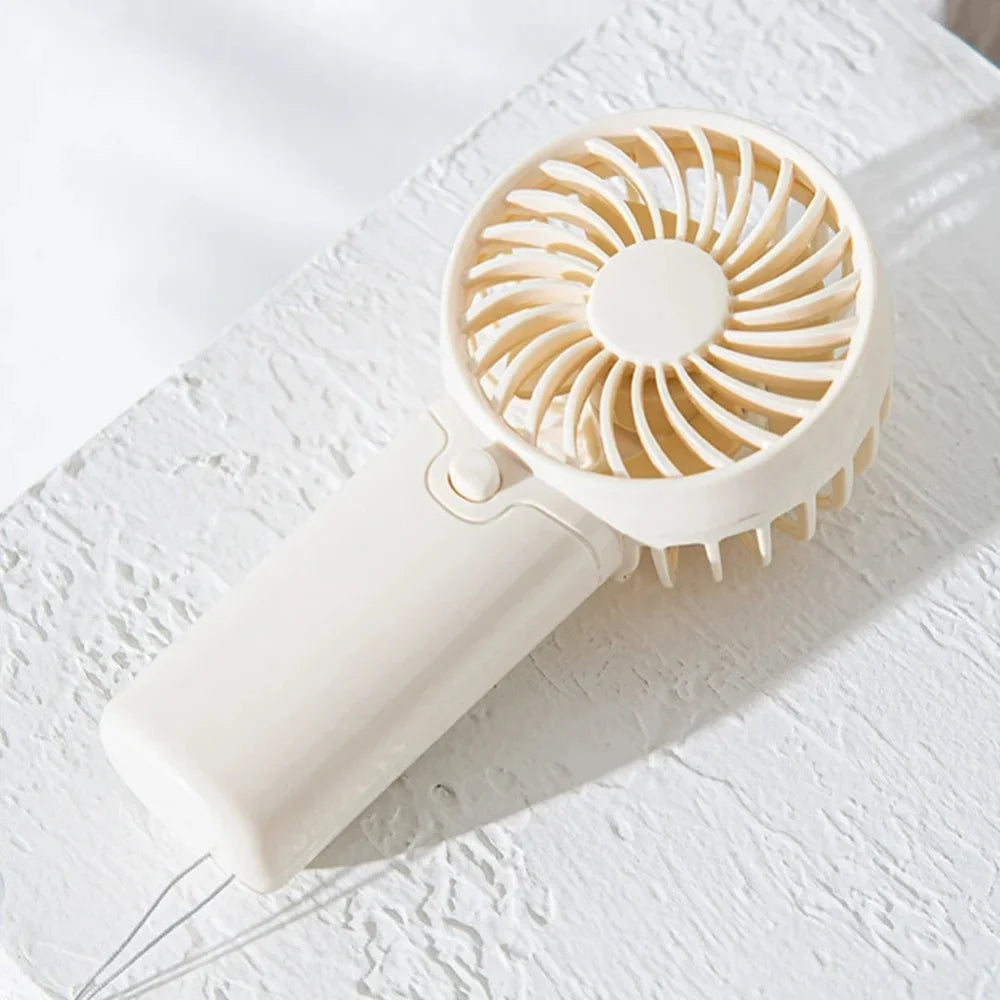 Portable Mini USB Rechargeable Handheld Fan – 3-Speed