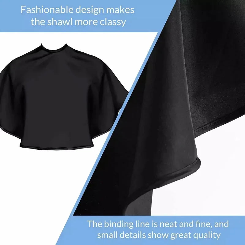 Hair Dye Tools Short Square Black Waterproof Hairdressing Salon Barber Hair Cutting Cape Cloth Wrap Hairdressing Cape Barber Peaceful Pleasures Health and Wellness