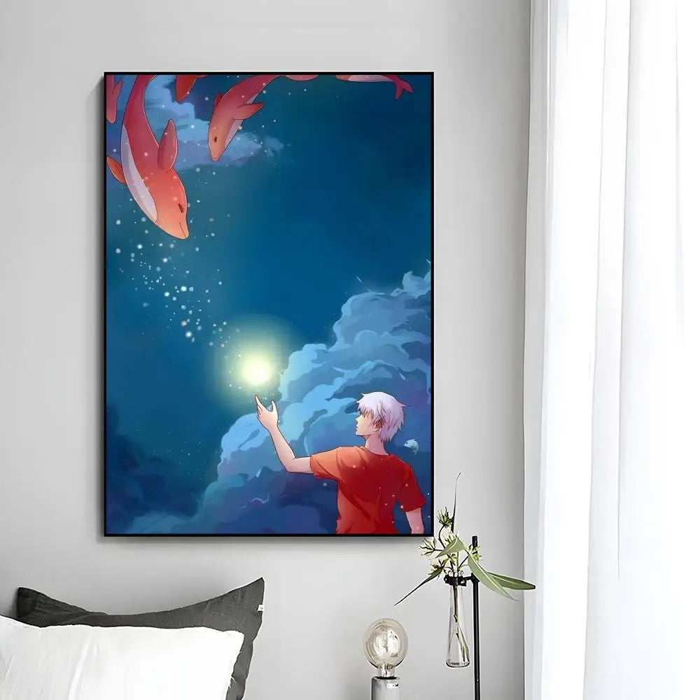 Fantasy Romantic Movie Anime B-Big Fish & Begonia Poster Wall Art Print Poster Decorative Mural Home Decor Gift Unframed Peaceful Pleasures Health and Wellness