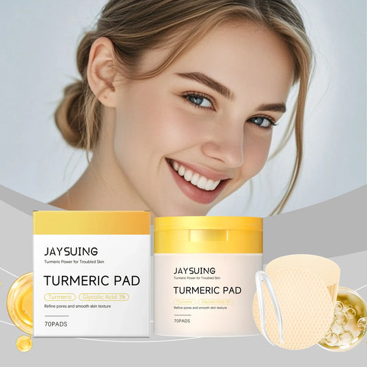 Turmeric Pore Cleansing Cotton Pads 70ct | Exfoliate & Brighten Facial Exfoliating Pads Oasis Select