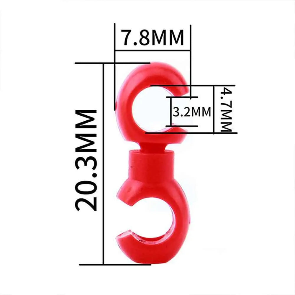 10-Pack Rotatable Bike Cable Clips – MTB Brake & Shift S-Hook