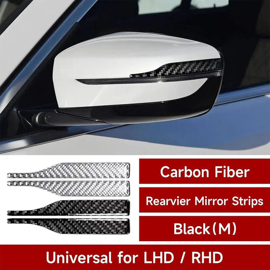 Carbon Fiber Rearview Mirror Trim Strips – Universal LHD & RHD Mirror Trim Protector Oasis Select