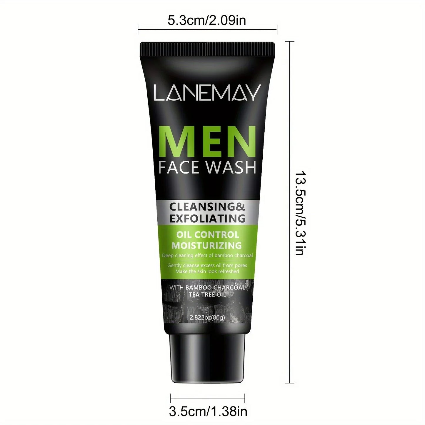 Lanemay Men's Volcanic Mud Face Wash – Oil Control & Cleanse