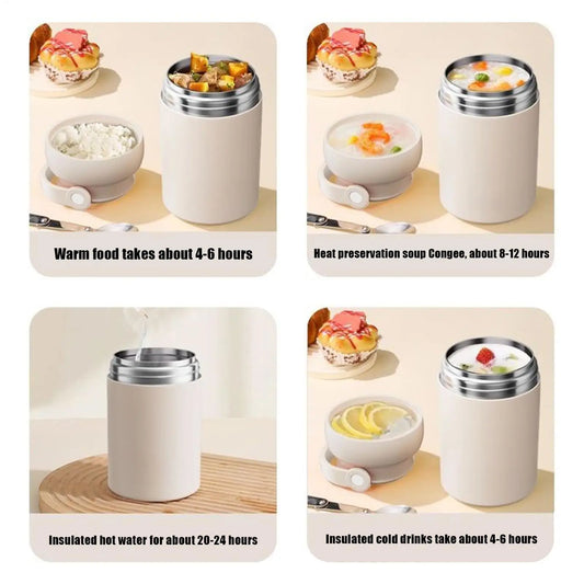 316 Stainless Steel Vacuum Insulated Lunch Box 600ml | Leak-Proof Insulated Lunch Box Peaceful Pleasures Health and Wellness