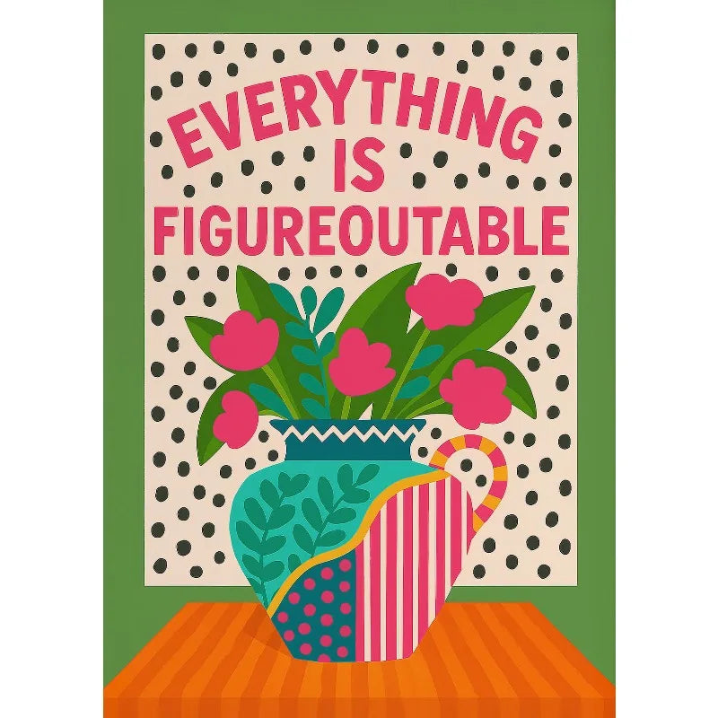 Retro Cartoon Nursery Canvas Wall Art | Sun Flower Quote Print
