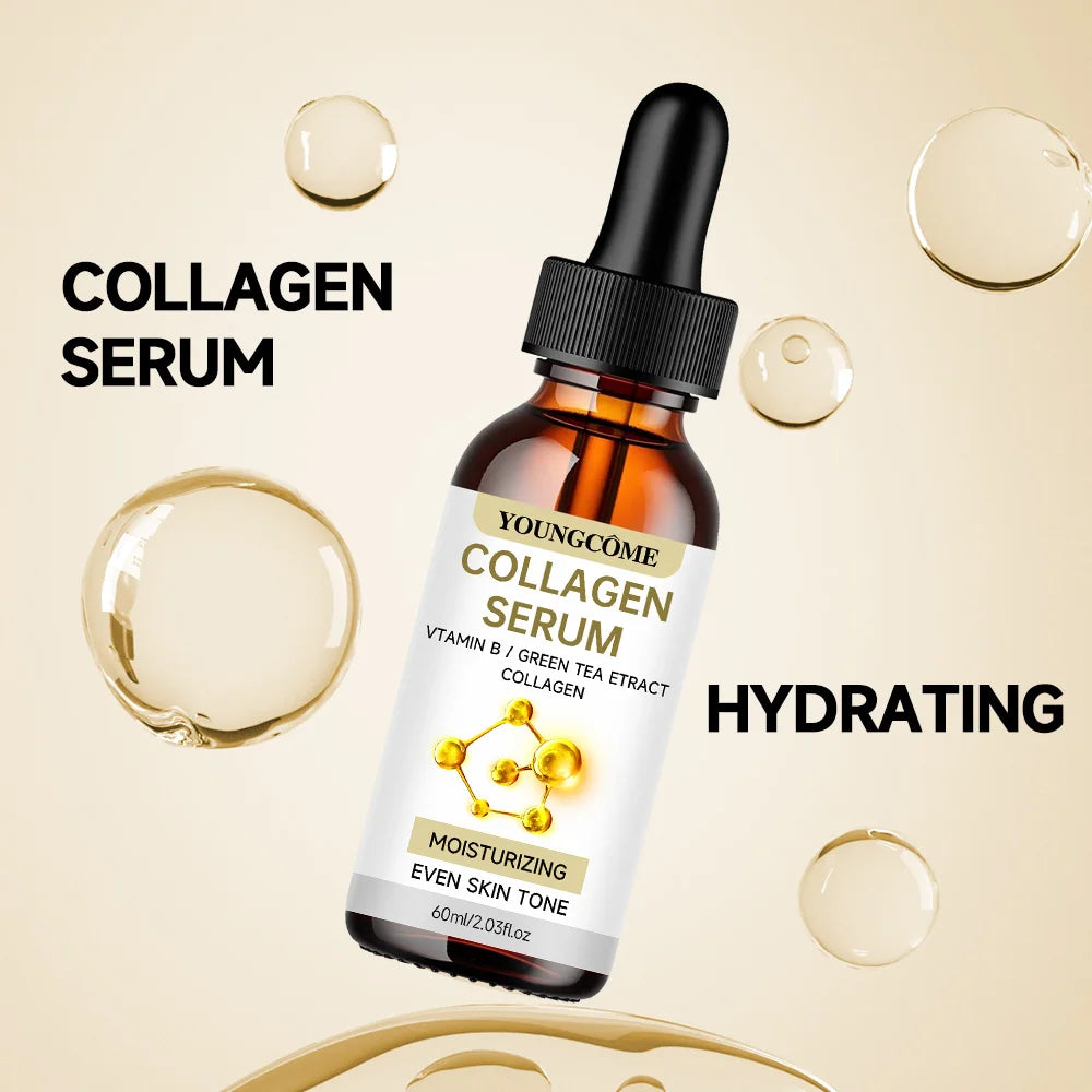 YOUNGCOME Collagen Serum with Vitamin B & Green Tea Extract - Hydrating Face Serum for Moisturizing & Even Skin Tone Peaceful Pleasures Health and Wellness