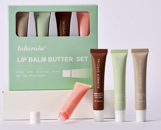 Summer Butter Lipstick Set Moisturizing Hydrating Moisturizing 4-Pack Holiday Gift for Loved Ones Peaceful Pleasures Health and Wellness army green