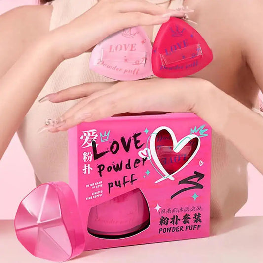 Dual-purpose Powder Puff & Beauty Blender Sponge Triangle Makeup Sponge For Face & Body, Flawless Finish Setting Powder Puff Set Peaceful Pleasures Health and Wellness